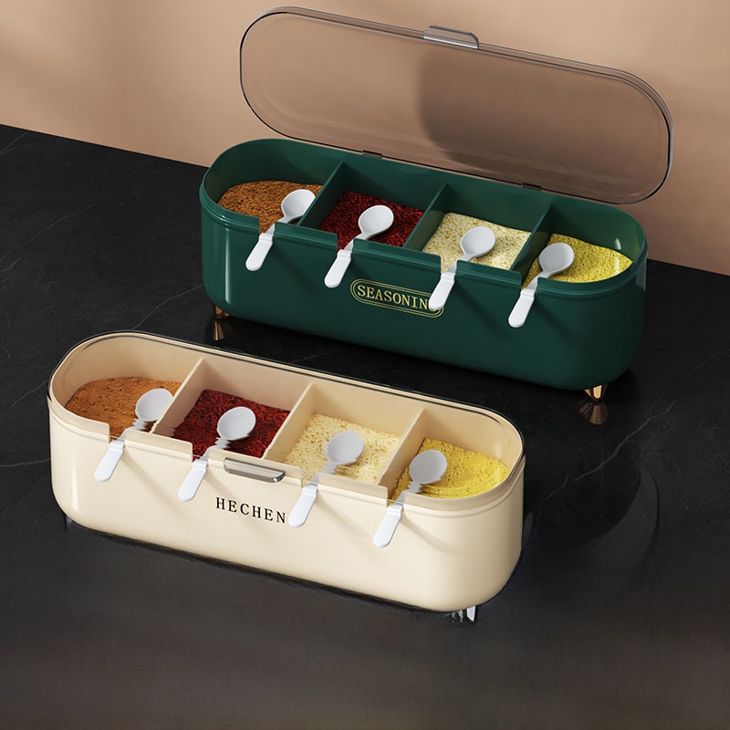 Home Cooking Utensils - Boîte de Rangement Multi-compartiments pour Assaisonnements